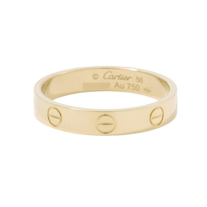 CARTIER Mini Love Ring Size Small/56/#16B4085000 18K Yellow Gold