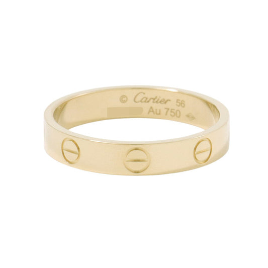 CARTIER Mini Love Ring Size Small/56/#16B4085000 18K Yellow Gold