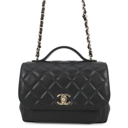 CHANEL Business Affinity Handbag BlackA93749 Caviar Leather