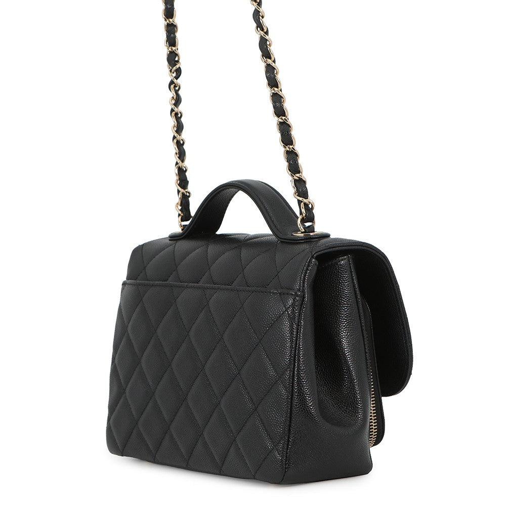 CHANEL Business Affinity Handbag BlackA93749 Caviar Leather