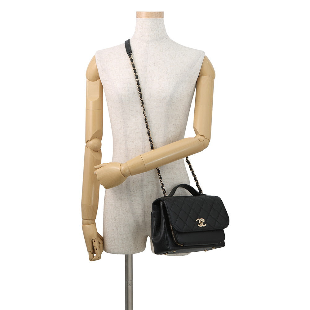 CHANEL Business Affinity Handbag BlackA93749 Caviar Leather