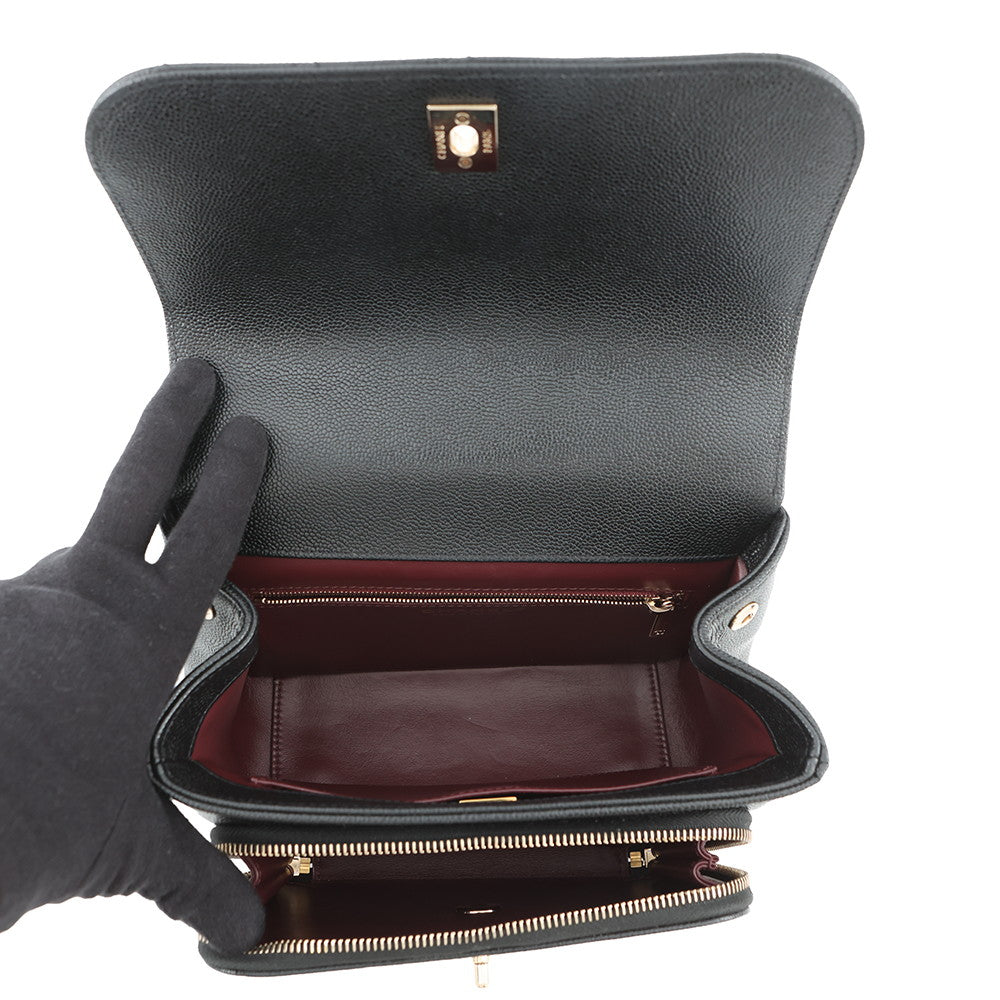 CHANEL Business Affinity Handbag BlackA93749 Caviar Leather