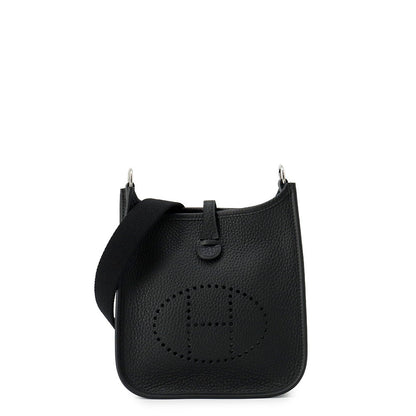 HERMES Evelyne Long Black Taurillon Clemence Size TPM