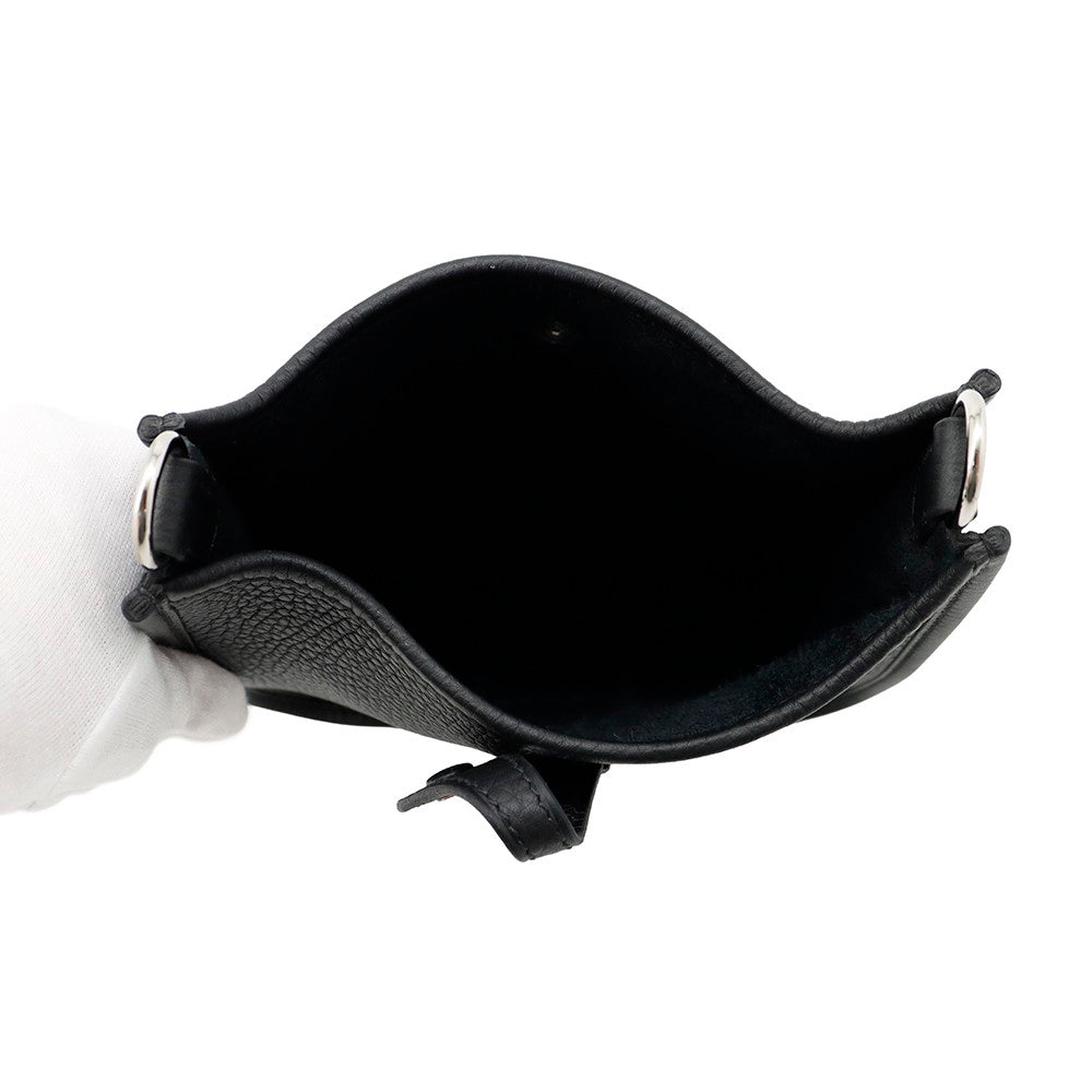 HERMES Evelyne Long Black Taurillon Clemence Size TPM