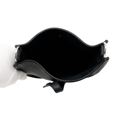 HERMES Evelyne Long Black Taurillon Clemence Size TPM