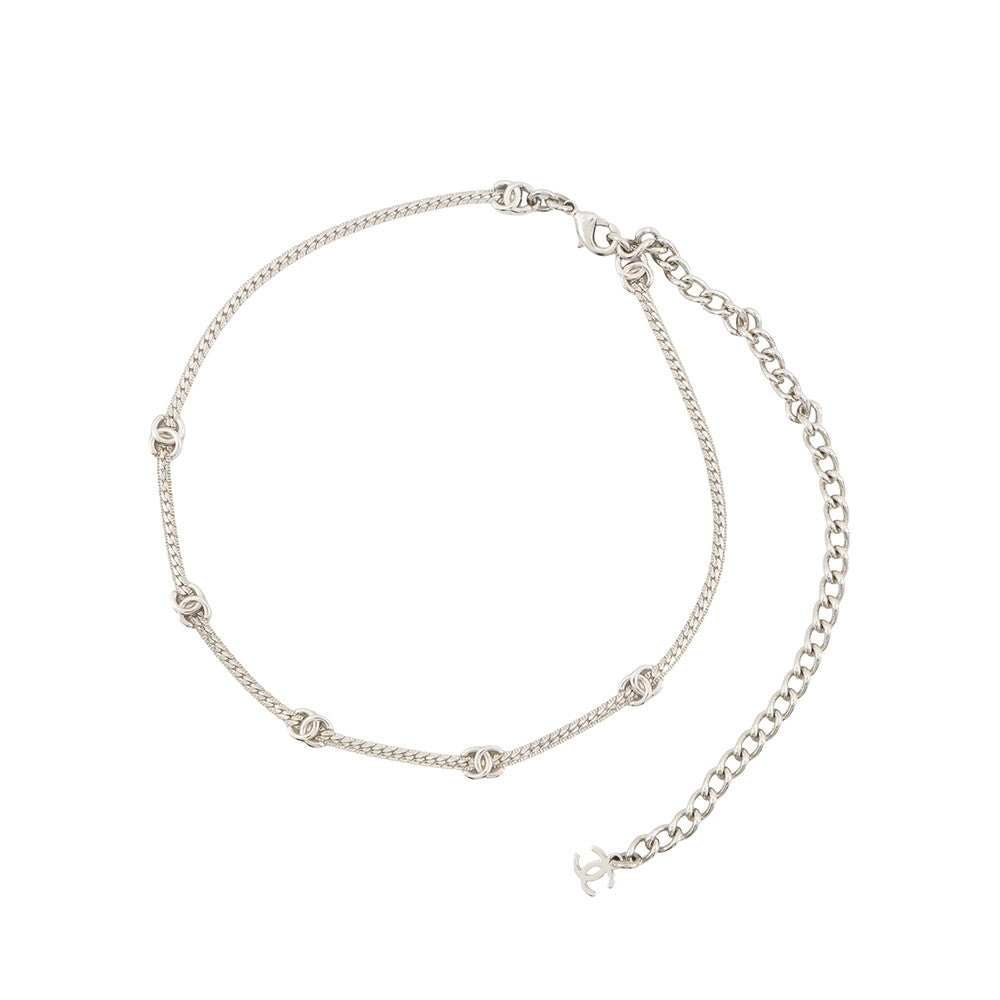 CHANEL CC Logo 7 Motif Chain Choker NecklaceABE255 B18058 NZS81 Metal