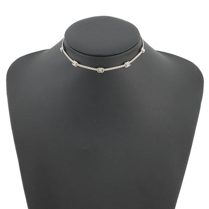 CHANEL CC Logo 7 Motif Chain Choker NecklaceABE255 B18058 NZS81 Metal