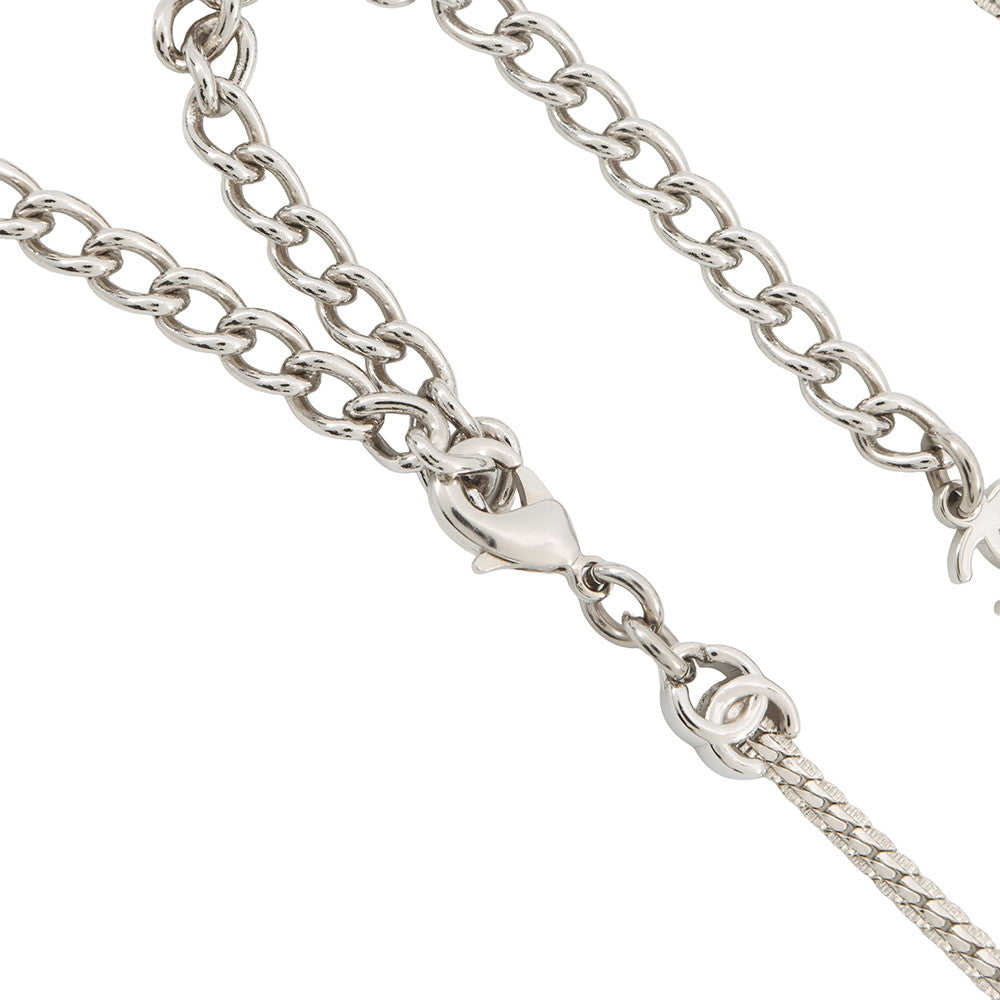 CHANEL CC Logo 7 Motif Chain Choker NecklaceABE255 B18058 NZS81 Metal
