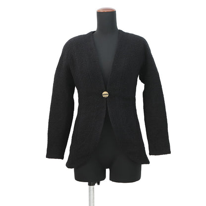 CHANEL Collarless Jacket Size 34 BlackP61936-V30843-94305 Wool80% Silk12% Polyamide8%