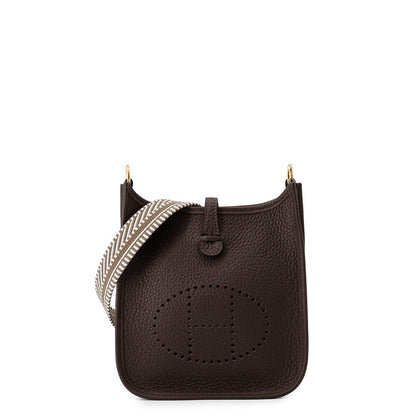 HERMES Evelyne Amazon Sangle Zig Zag Long Ebene/Etoupe Taurillon Clemence Size TPM