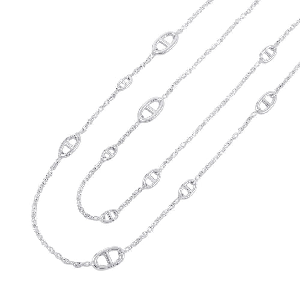 HERMES Chaine d'Ancre Farandole Necklace Size 120 SV925