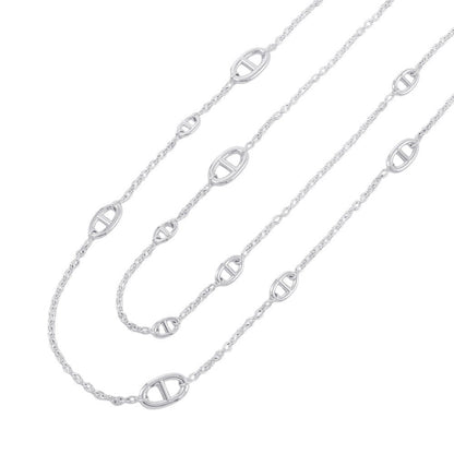HERMES Chaine d'Ancre Farandole Necklace Size 120 SV925