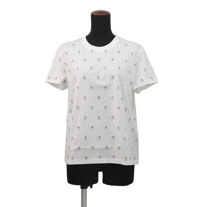 HERMES T-Shirt with "Anno Finesse" print Size 42 White6E4650DQ Cotton100%