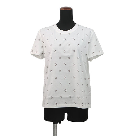 HERMES T-Shirt with "Anno Finesse" print Size 42 White6E4650DQ Cotton100%