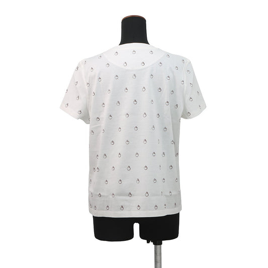 HERMES T-Shirt with "Anno Finesse" print Size 42 White6E4650DQ Cotton100%
