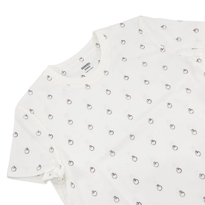 HERMES T-Shirt with "Anno Finesse" print Size 42 White6E4650DQ Cotton100%