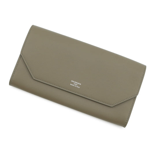 BALENCIAGA Envelope Long Wallet Card Holder Japan Limited Edition Army Green7861712AABX3262 Smooth Calf Leather