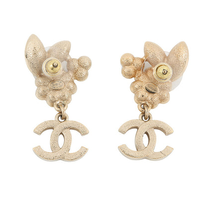 CHANEL CC Logo Bijoux Earrings Metal Bijoux Rhinestone Faux Pearl