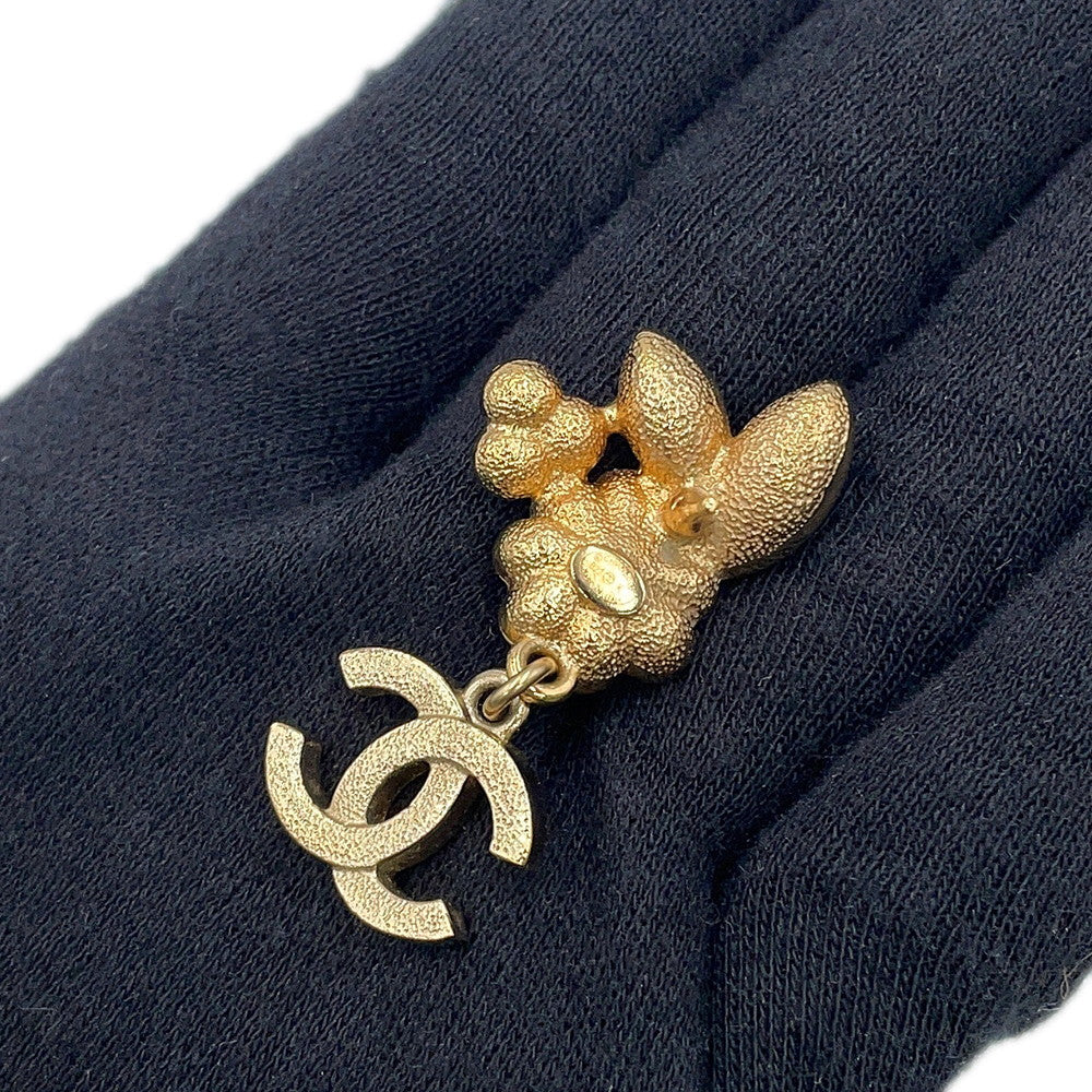 CHANEL CC Logo Bijoux Earrings Metal Bijoux Rhinestone Faux Pearl