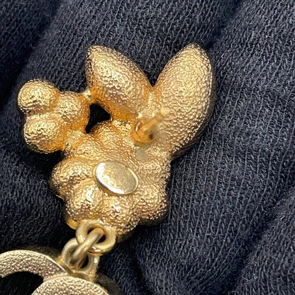 CHANEL CC Logo Bijoux Earrings Metal Bijoux Rhinestone Faux Pearl