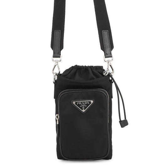 PRADA Re-Nylon Smartphone Case Shoulder Black2ZH155_2DMI_F0002 Nylon Leather
