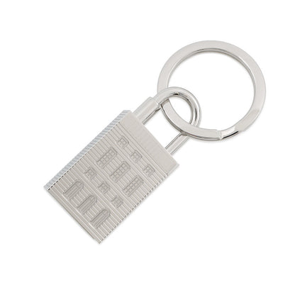 HERMES Keychain "Fauve Le Surprise" Cadena Silver Metal