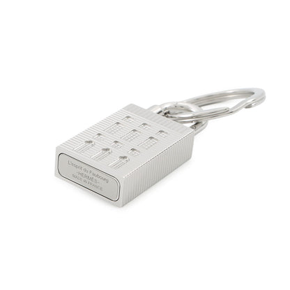 HERMES Keychain "Fauve Le Surprise" Cadena Silver Metal