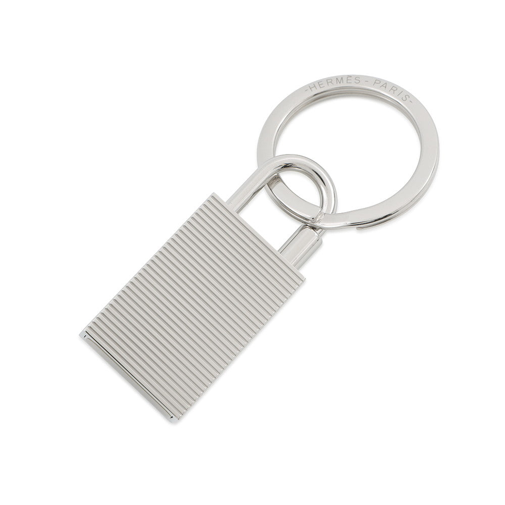 HERMES Keychain "Fauve Le Surprise" Cadena Silver Metal