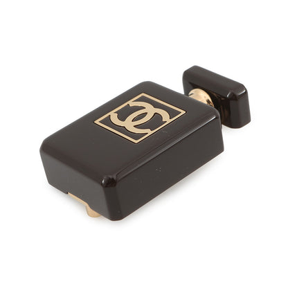CHANEL Perfume motif brooch Brown Plastic