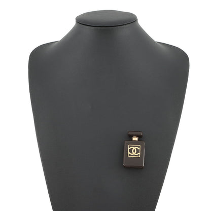 CHANEL Perfume motif brooch Brown Plastic