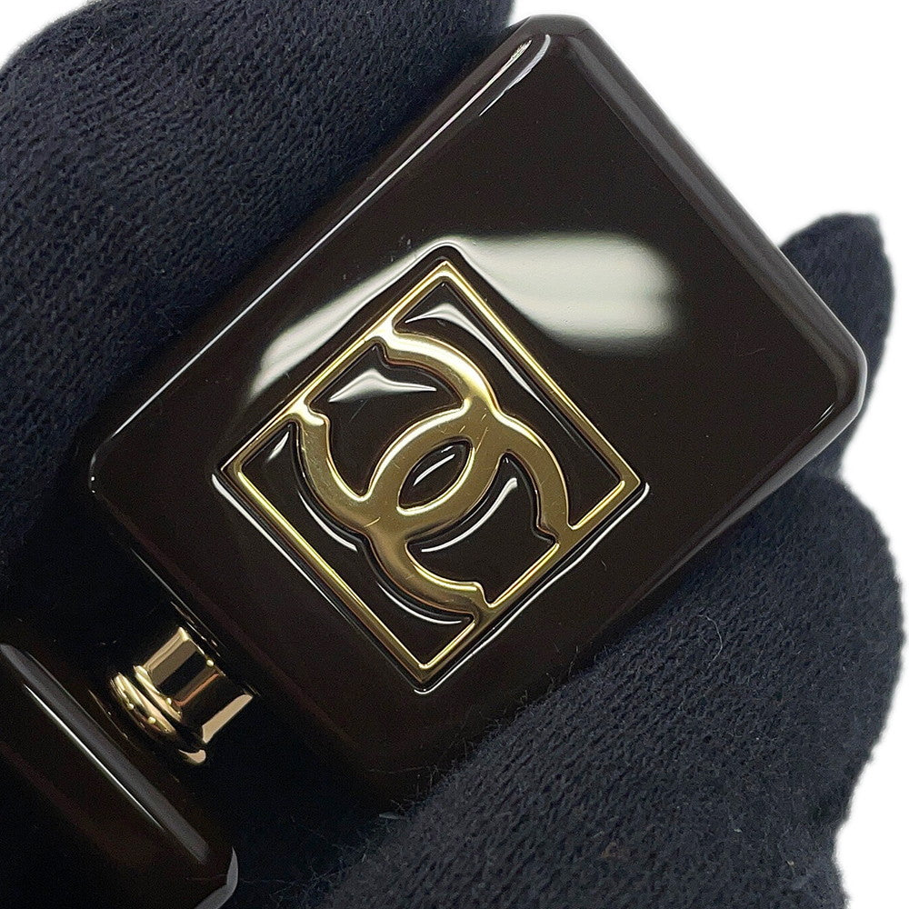 CHANEL Perfume motif brooch Brown Plastic