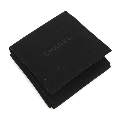 CHANEL Emblem Icon Brooch Silver/BlackAB4702 Metal Lambskin Faux Pearl Rhinestone
