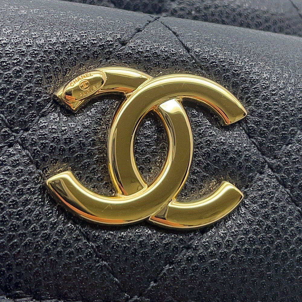 CHANEL Matelasse Mini ChainClutch BlackAP4744 Caviar Leather
