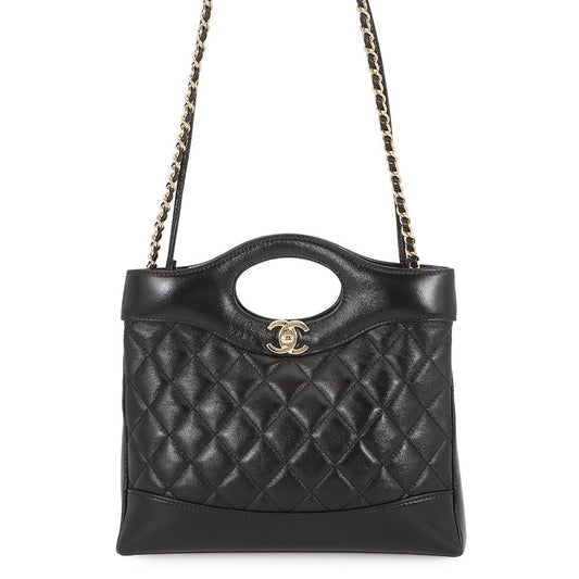 CHANEL CHANEL 31 Mini Shopping Bag BlackAS4133 Shiny Calf Leather