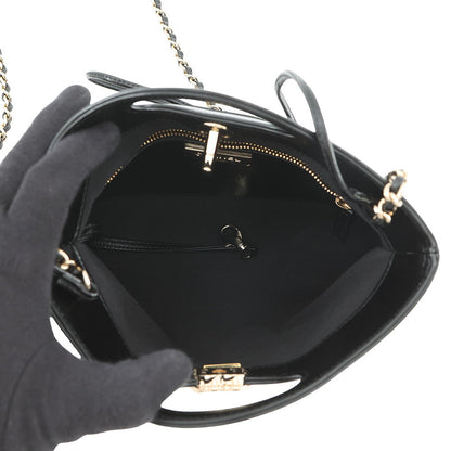CHANEL CHANEL 31 Mini Shopping Bag BlackAS4133 Shiny Calf Leather