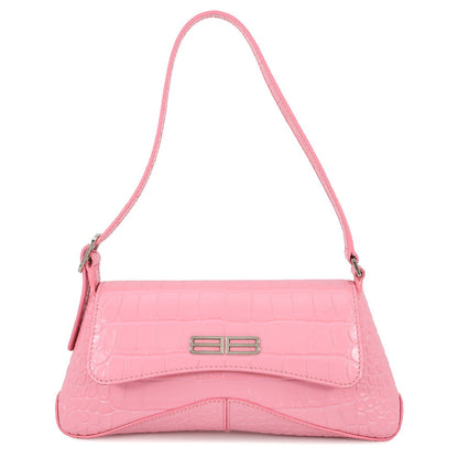 BALENCIAGA XX Cross Body Bag Pink6956452108X5812 Croco embossed leather Size Small