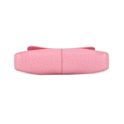 BALENCIAGA XX Cross Body Bag Pink6956452108X5812 Croco embossed leather Size Small
