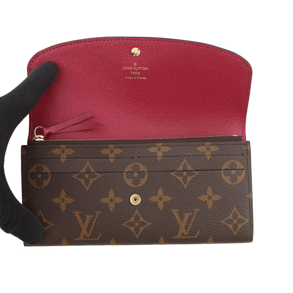 LOUIS VUITTON Portefeuille Emilie FuchsiaM60697 Monogram