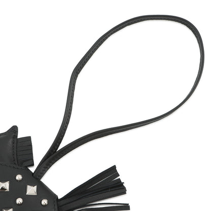 HERMES Rodeo Robeo Padlock Black Lambskin Swift Leather Size PM