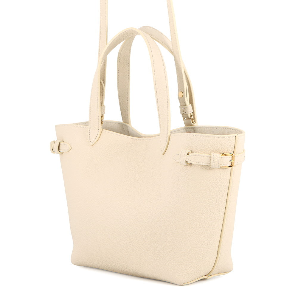 CELINE Cabas Anais Cuil Triomphe Cream121743ENY.01CR Calf Leather Size Mini