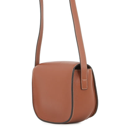 CELINE Folco Cuir Triomphe Shoulder Bag Tan198263DU3.04LU Smooth Calf Leather