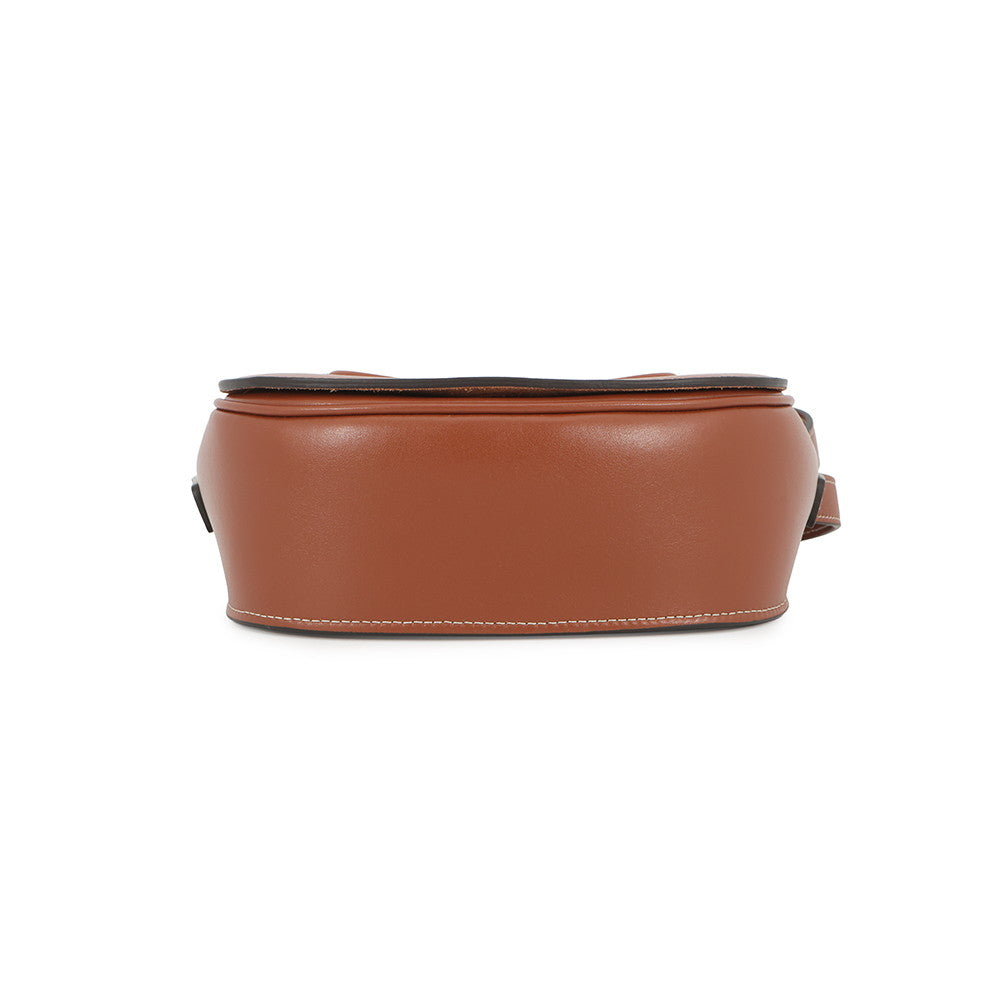 CELINE Folco Cuir Triomphe Shoulder Bag Tan198263DU3.04LU Smooth Calf Leather