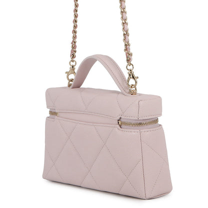 CHANEL Vanity CC Logo Chain Shoulder LavenderAP4936 Caviar Leather