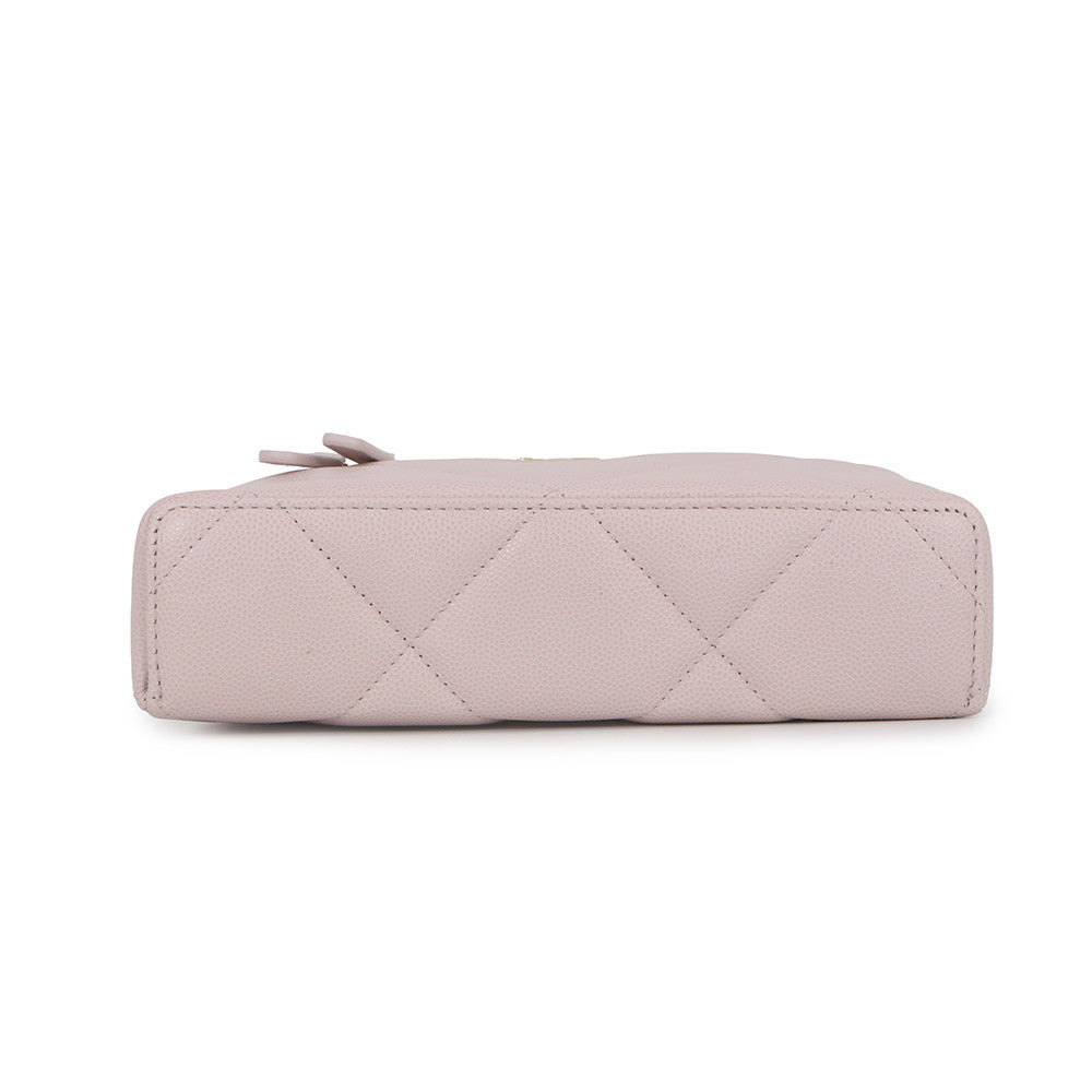CHANEL Vanity CC Logo Chain Shoulder LavenderAP4936 Caviar Leather
