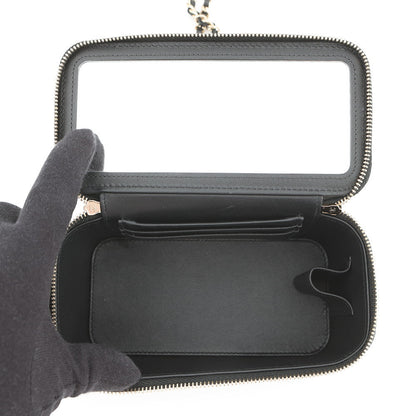 CHANEL Matelasse Vanity ChainShoulder Bag BlackAP2199 Lambskin