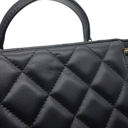 CHANEL Matelasse Vanity ChainShoulder Bag BlackAP2199 Lambskin
