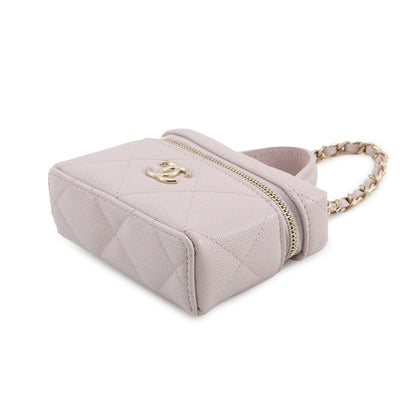 CHANEL Classic Mini Bag Bag Charm LavenderAP4897 Caviar Leather