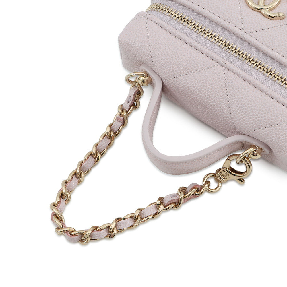 CHANEL Classic Mini Bag Bag Charm LavenderAP4897 Caviar Leather
