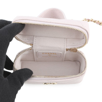 CHANEL Classic Mini Bag Bag Charm LavenderAP4897 Caviar Leather
