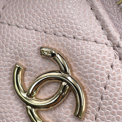 CHANEL Classic Mini Bag Bag Charm LavenderAP4897 Caviar Leather